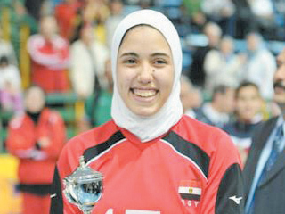 سارة أحمد أمين أفضل لاعبة طائرة فى إفريقيا