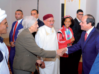 أبطال الأوليمبياد الخاص على مائدة إفطار الرئيس السيسى