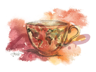 إحنا وهما نسكافيه باللبن عندنا  وكوب ماء فقط عندهم!!