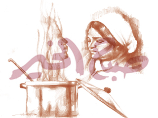 الأرز المحروق..