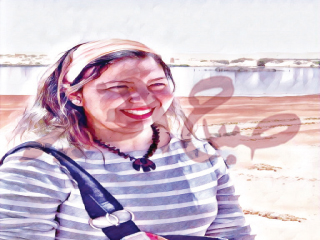 لينا أسامة..  لوحاتها مواقف وحوارات درامية