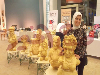 ببيونة فطوطة وكرافتة الريحانى بالطين والجبس