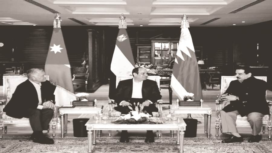 الرئيس و ملك البحرين و ملك الأردن فى شرم الشيخ