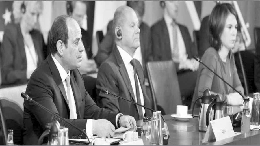 الرئيس يلقى كلمة مصر فى حوار بيترسبرج