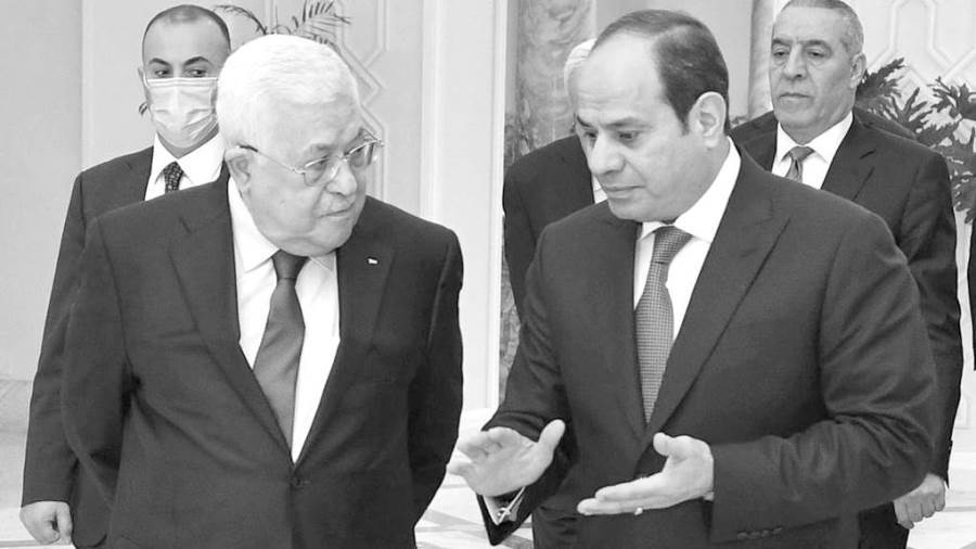 لقاء الرئيس مع أبو مازن للتباحث بشأن آخر مستجدات القضية الفلسطينية