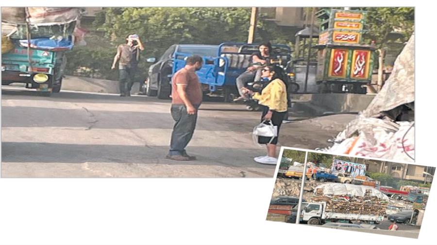 محررة صباح مع أحد النباشين