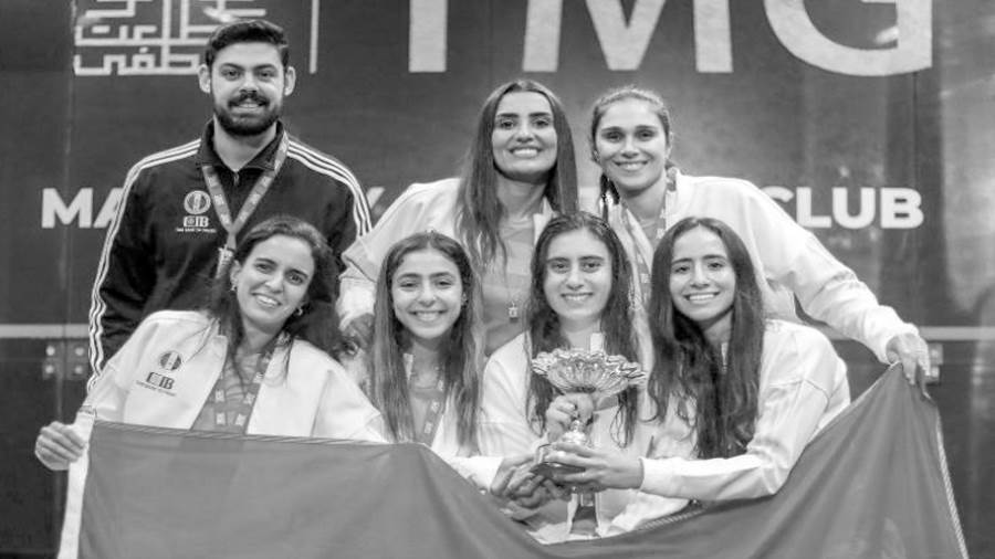 منتخب مصر لسيدات الإسكواش بعد الفوز