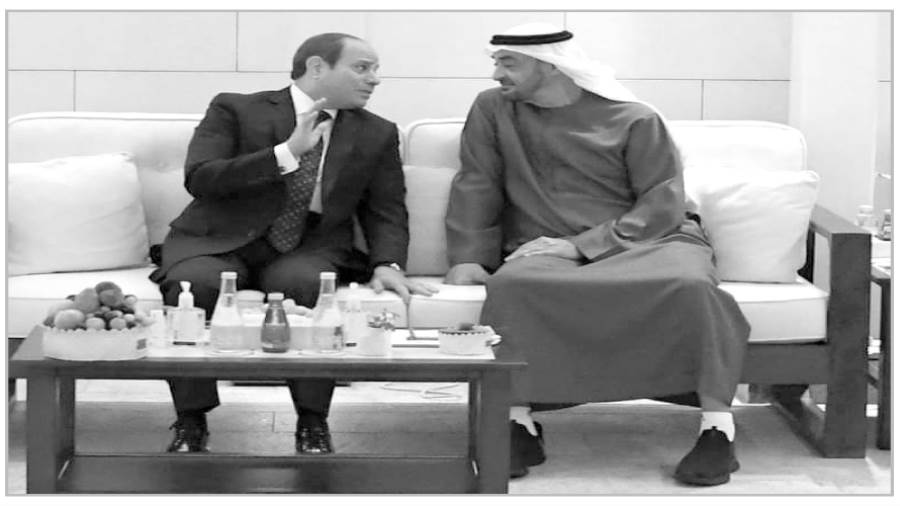 الشيخ محمد بن زايد مستقبلا الرئيس السيسى