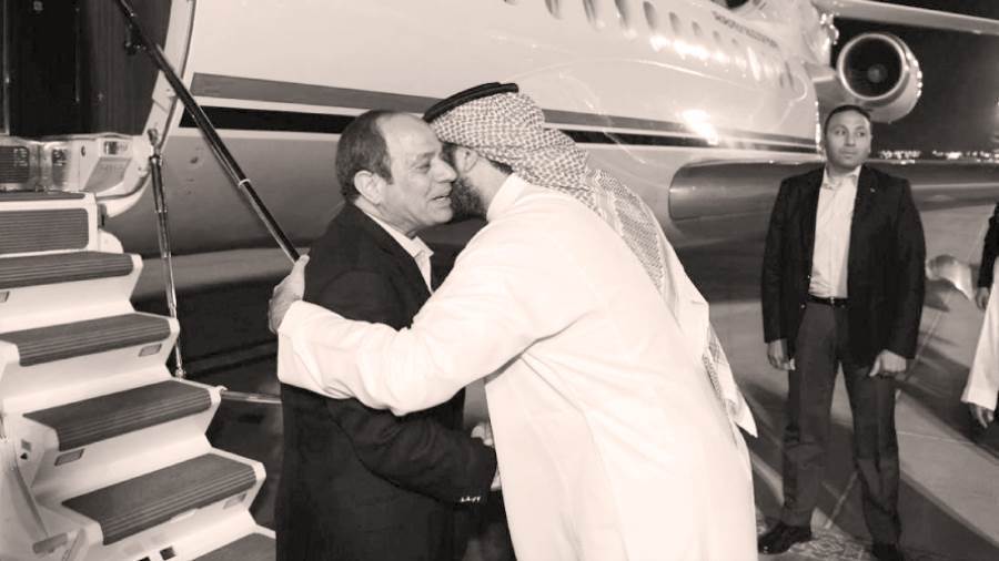 احتفاء كبير بالرئيس السيسى فى جدة