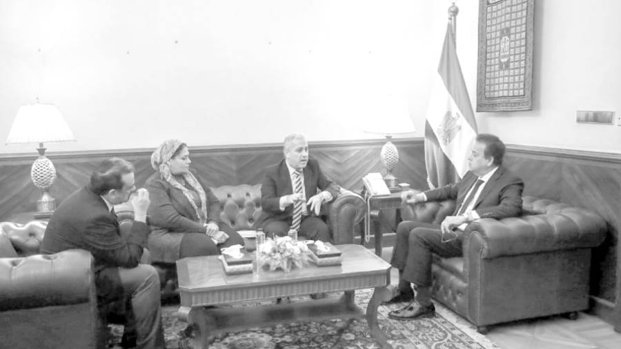 عبدالغفار والشوربجى خلال اللقاء