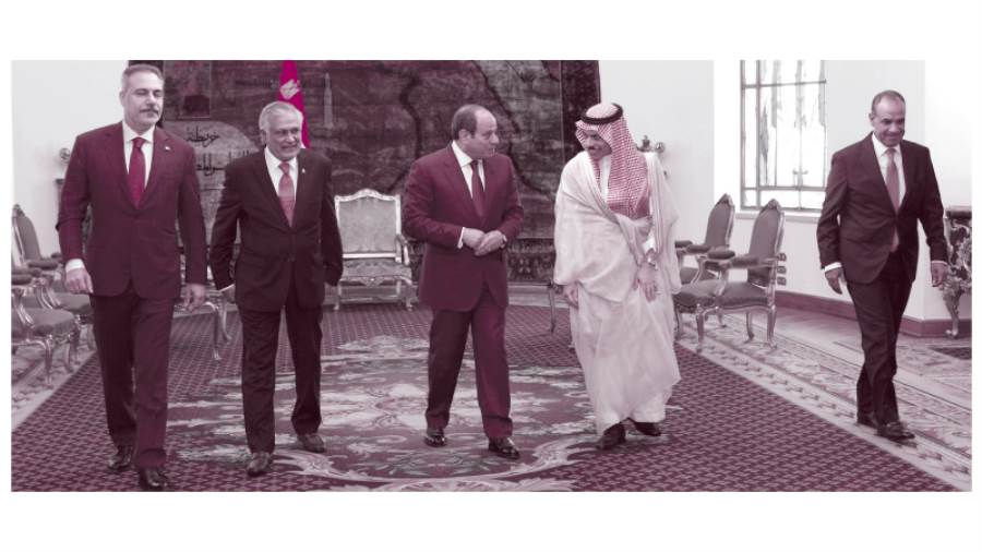 الرئيس السيسى ووزراء خارجية المجموعة الرباعية