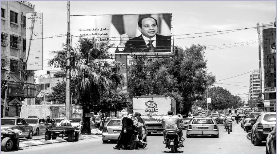 صور الرئيس السيسى فى شوارع غزة