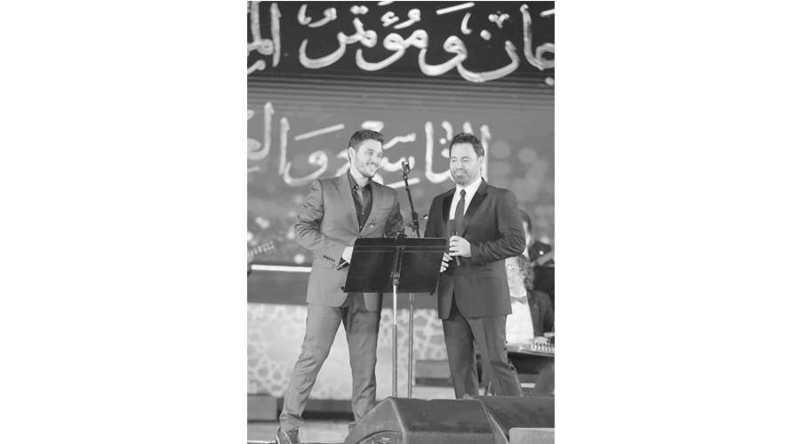 عاصي وابنه الوليد في مهرجان الموسيقي العربية