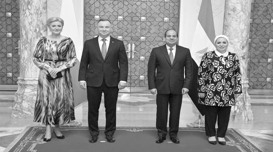 استقبال الرئيس و السيدة قرينته رئيس جمهورية بولندا و السيدة قرينته