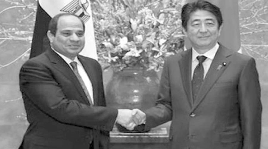 رئيس الوزراء اليابانى السابق شينزوآبى كان صديقا لمصر-  صورة ارشيفية
