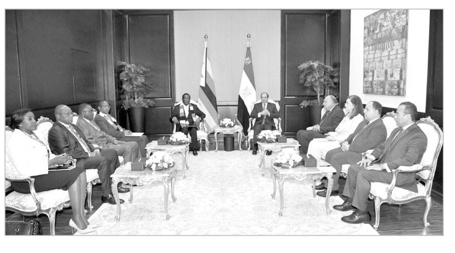 لقاء الرئيس السيسى مع رئيس جمهورية زيمبابوى