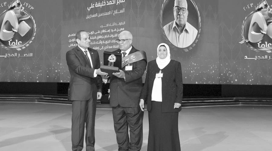 تكريم بطل من أبطال أكتوبر