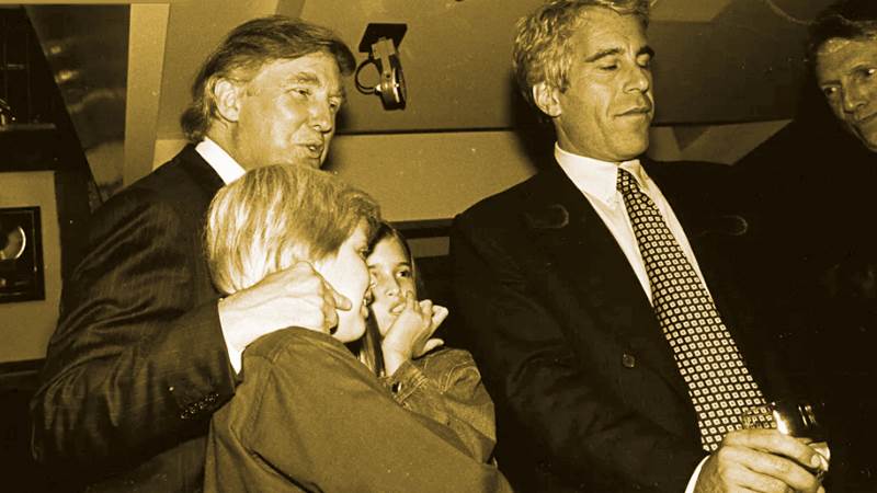 إبستين وترامب مع طفليه اريك وإيفانكا