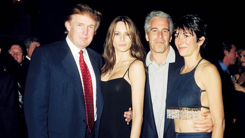 ترامب وزوجته وإبستين وصديقته