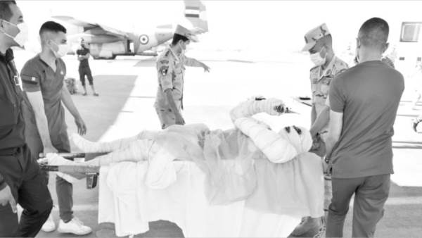 بتوجيهات رئاسية: نقل وعلاج مصابى انفجار ليبيا